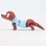 Cachorro Salsicha Articulado Sicho Azul - Imagem 2