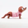 Cachorra Salsicha Articulada Sicha Rosa - Imagem 3
