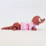Cachorra Salsicha Articulada Sicha Rosa - Imagem 7