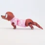Cachorra Salsicha Articulada Sicha Rosa - Imagem 2